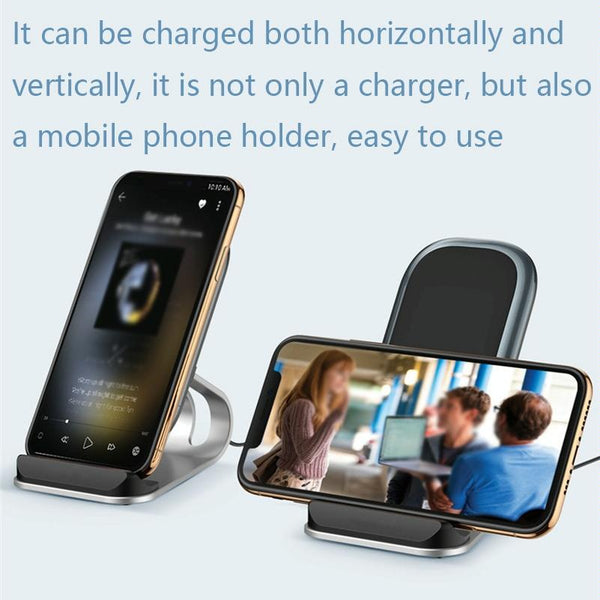 15W Multifunctional Wireless Charger With Stand Silver Chargers & Cradles