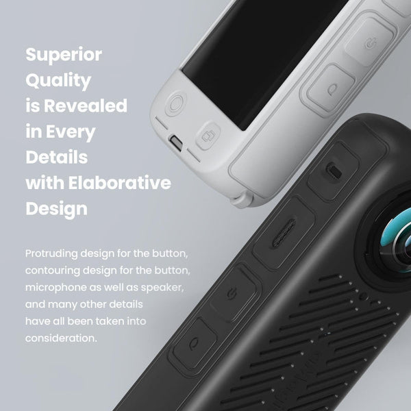 Amagisn Silicone Protective Cover For Insta360 X4_White Camera Cases Bags & Covers