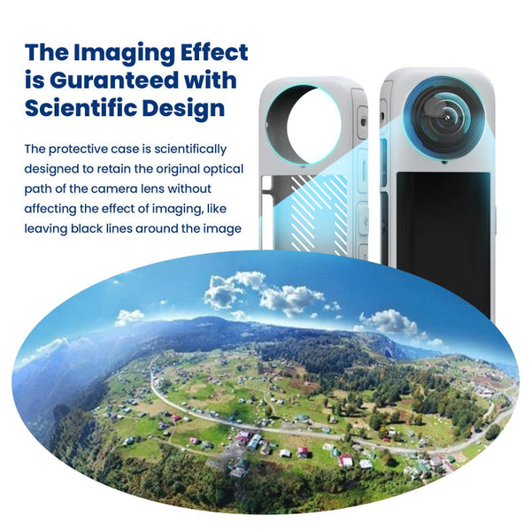 Amagisn Silicone Protective Cover For Insta360 X4_White Camera Cases Bags & Covers