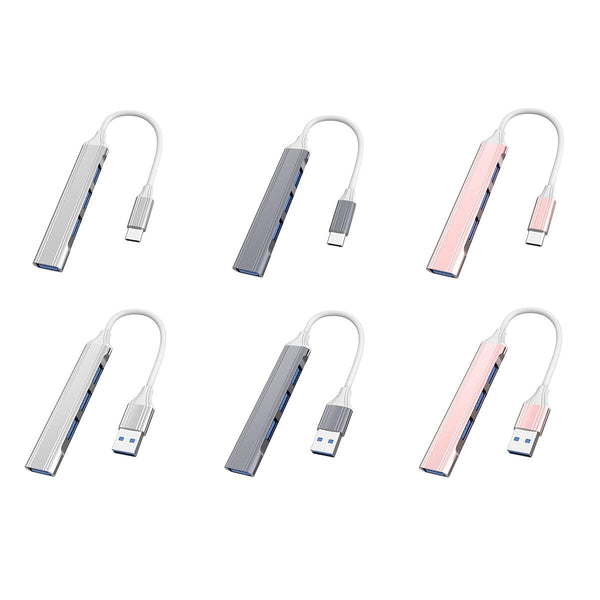 4 In 1 Mini Docking Station Type C / Usb 3.0 Gray Chargers & Docking Stations