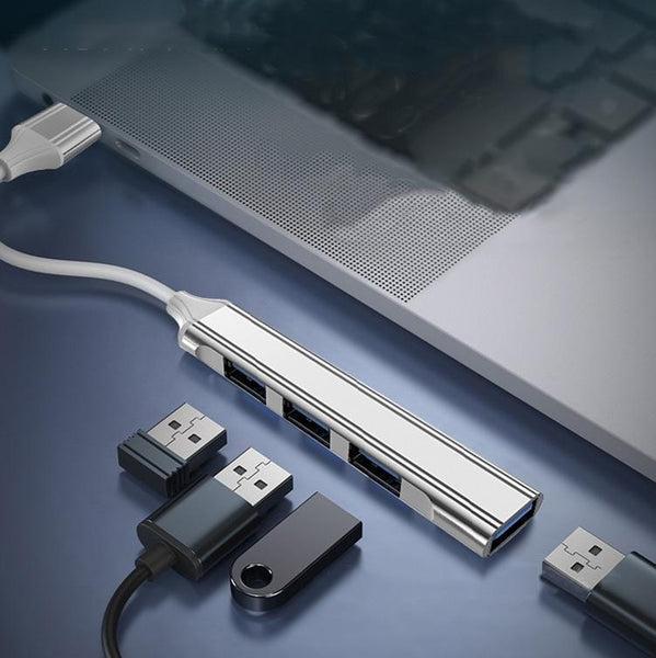 4 In 1 Mini Docking Station Type C / Usb 3.0 Gray Chargers & Docking Stations