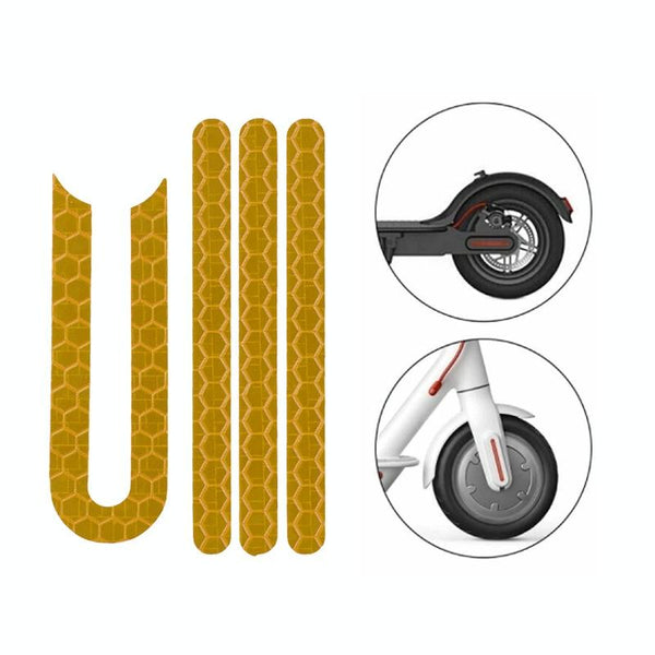 Scooter Mudguard Reflective Stickers For Xiaomi Mijia M365 Pro Yellow Accessories Parts