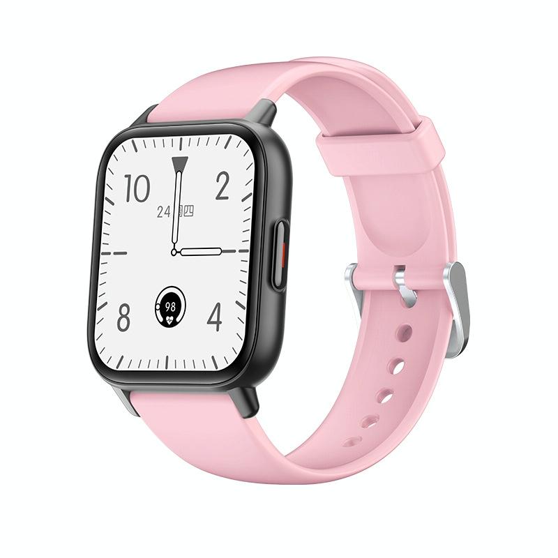 1.69 Inch Waterproof Smart Watch With Health Monitoring & Body Temp Detection Pink Smart Watches
