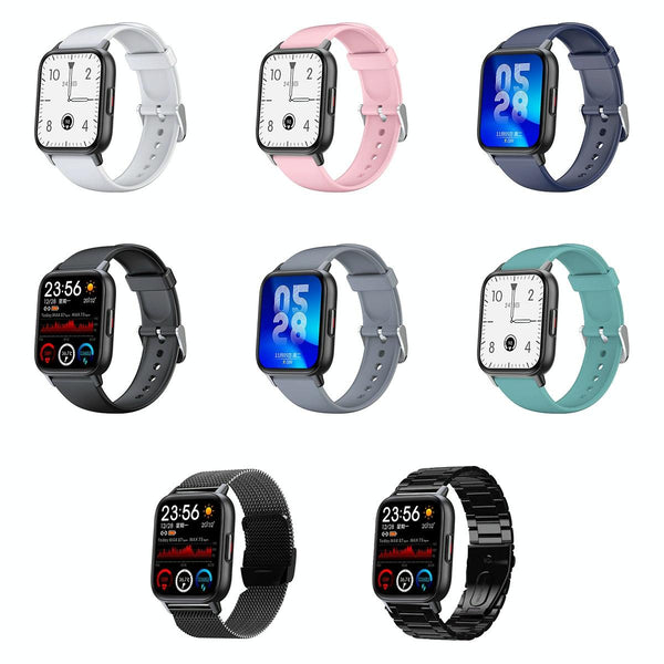 1.69 Inch Waterproof Smart Watch With Health Monitoring & Body Temp Detection Pink Smart Watches