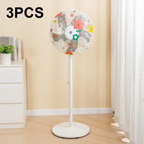 Waterproof Dustproof Fan Cover Set Of 3 Sunflower Design Portable Fans