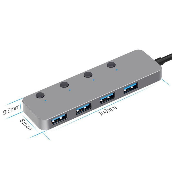 Usb 3.0 4 Port Type C Aluminum Alloy Hub 120Cm Cable Usb Cables Hubs & Adapters