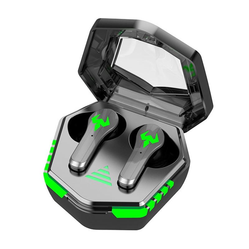 Low Latency Wireless Bluetooth Game Earphones With Colourful Lights Non Digital Display Earbuds