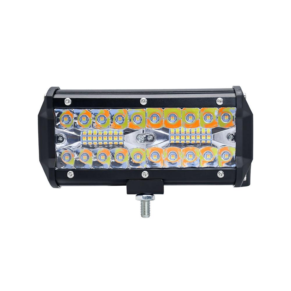 7 Inch 15W Led Strip Light 3 Row Roof Lamp Off Road Car Refit Yellow White Beam Led Car Lights