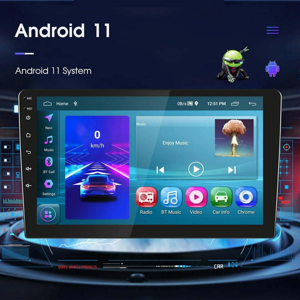 10 Inch Car Android Navigation Screen With Carplay 2 + 64G 4Lights Camera Other Car Audio