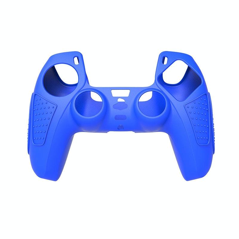 Black Silicone Protective Case For Ps5 Gamepad Anti Skid Cover Blue Bags Skins & Travel Cases