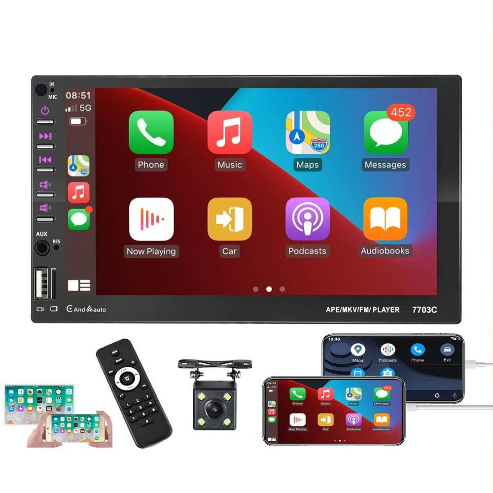 7 Inch Car Double Butt Mp5 Bluetooth Player + 4 Light Camera Video In Dash Units W/O Gps