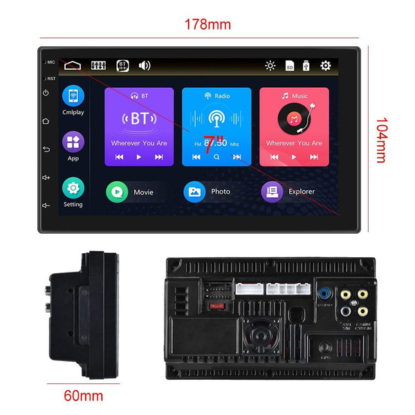 7 Inch Touch Dual Ingot Mp5 Bluetooth Player + 4 Lights Camera Other Car Audio