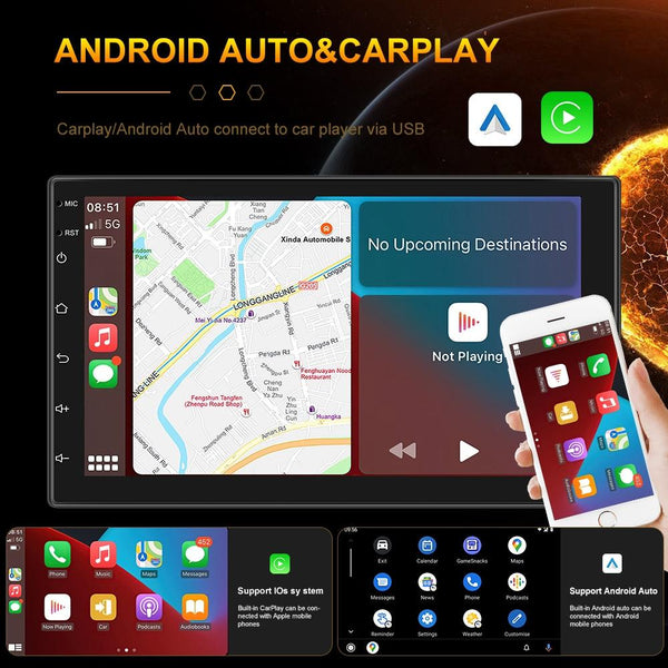 7 Inch Touch Dual Ingot Mp5 Bluetooth Player + 4 Lights Camera Other Car Audio