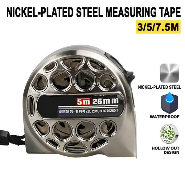 Waterproof Hollow Steel Tape Measure Rust Proof Metal Ruler 5M 19Mm Tape Measures