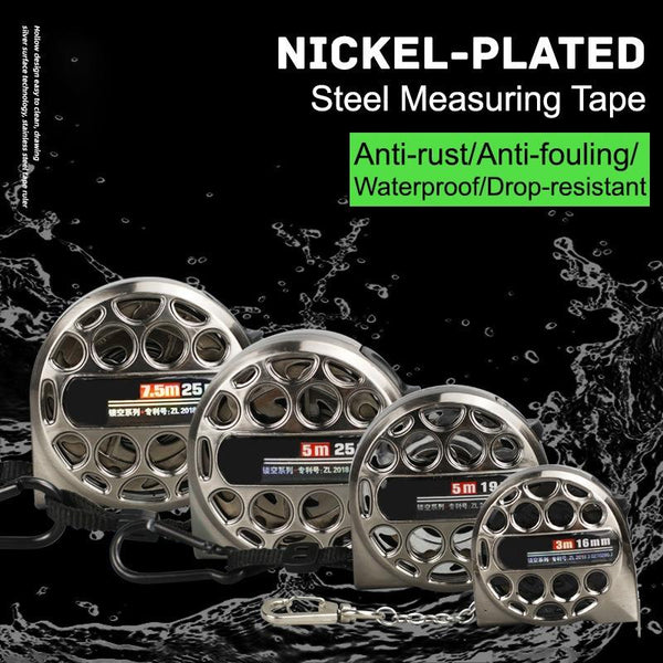 Waterproof Hollow Steel Tape Measure Rust Proof Metal Ruler 5M 19Mm Tape Measures
