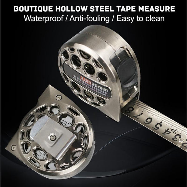 Waterproof Hollow Steel Tape Measure Rust Proof Metal Ruler 5M 19Mm Tape Measures