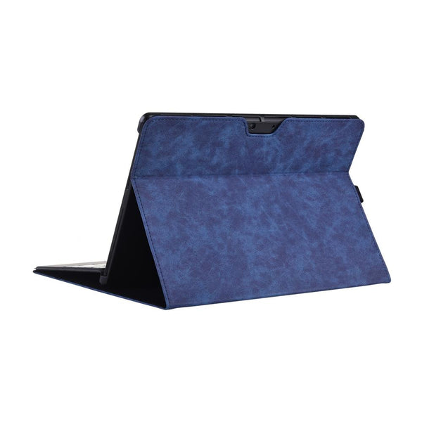 Dark Blue Leather Tablet Case For Microsoft Surface Pro X 13 Inch Laptop Cases & Bags