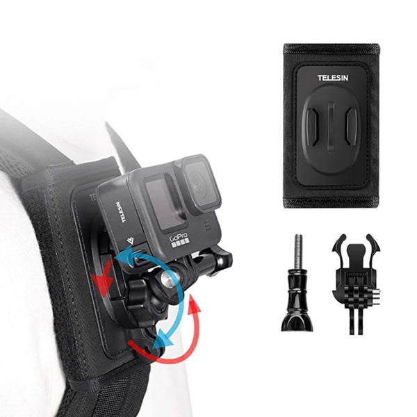 Universal Backpack Strap Mount For Action Cameras Straps & Hand Grips