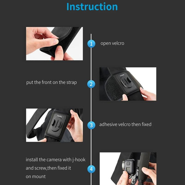 Universal Backpack Strap Mount For Action Cameras Straps & Hand Grips