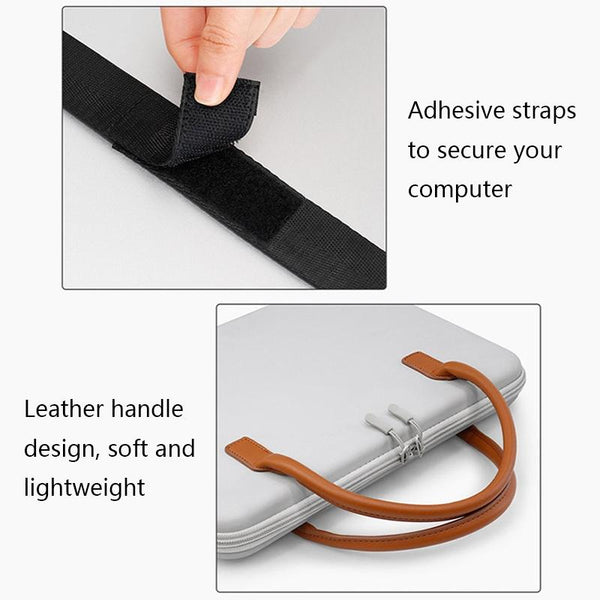Waterproof Leather Computer Bag Multifunctional Navy Blue Laptop Cases & Bags