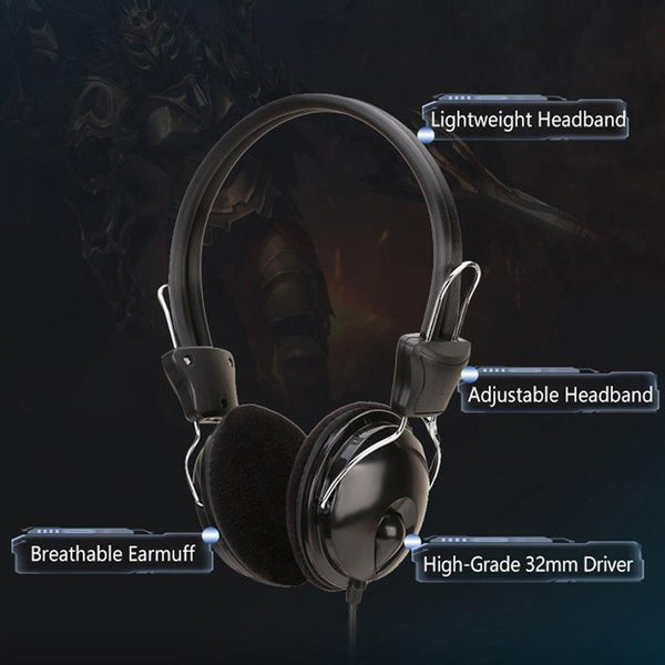 Online Class Headset 1.6M Cable Black 6.5Mm Headsets