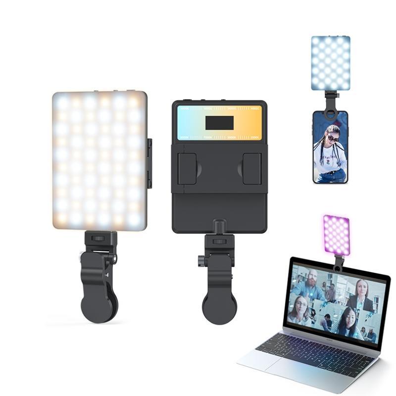 5W Mobile Phone Fill Light For Live Broadcast With Screen V11 Cool & Warm Selfie Lights