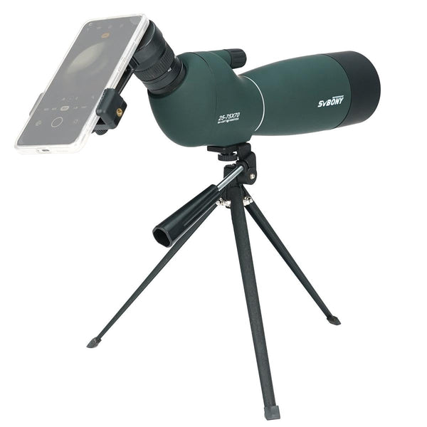 High Definition Birding Scope With Tripod 25 75X70 Green Film 19Mm Eyepiece Red Binoculars