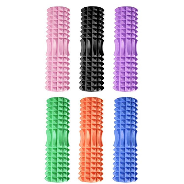 3 In 1 Hollow Eva Foam Roller Set For Muscle Relaxation And Yoga 33Cm Pink Foam Rollers