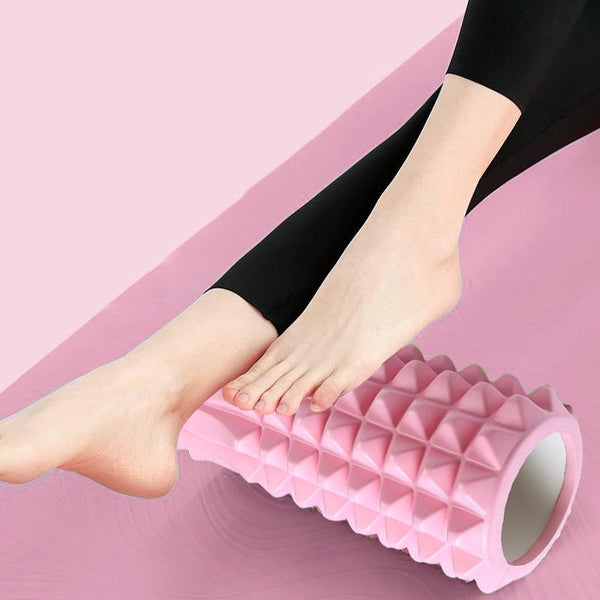 3 In 1 Hollow Eva Foam Roller Set For Muscle Relaxation And Yoga 33Cm Pink Foam Rollers