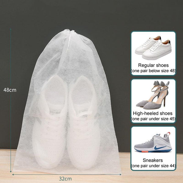 50 Pcs Thickened Non Woven Shoe Storage Bag Portable & Sunscreen 50Pcs /Pack 32X38cm Middle Shoe Bags