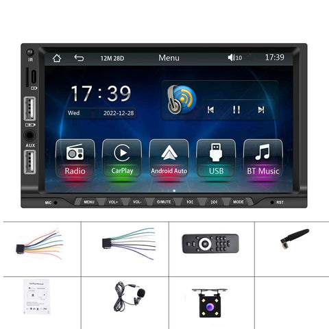 7 Inch Car Mp5 Player Carplay / Android Auto Mirror Link Bluetooth With 4 Light Camera Video In Dash Units W/O Gps