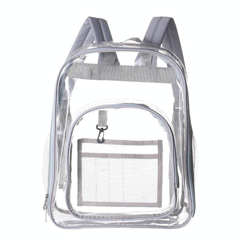 Waterproof Pvc Backpack For Students Compact And Durable Light Grey Backpacks