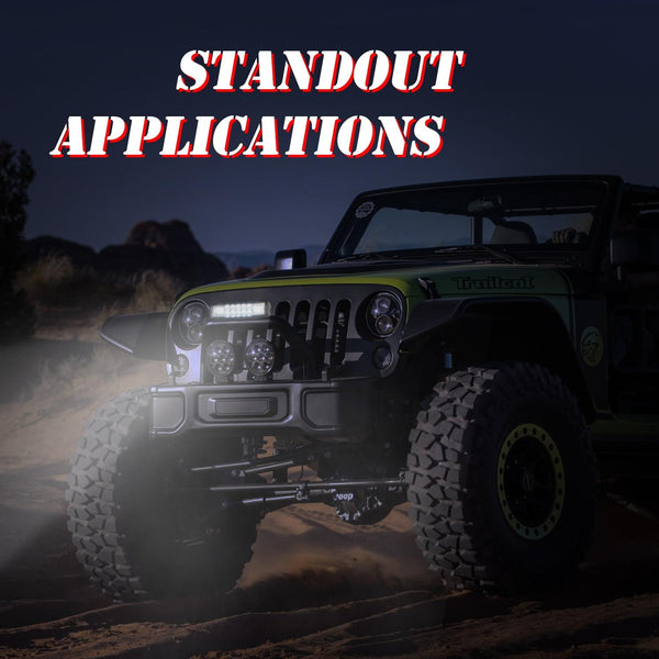 2 Pcs Car 6 Inch Dual Row Mixed Light Strip Lamp Floodlight & Spotlight Work Led Car Lights