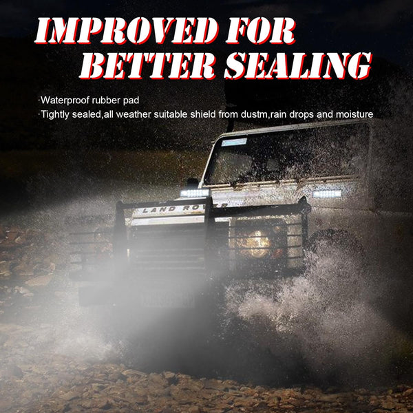 2 Pcs Car 6 Inch Dual Row Mixed Light Strip Lamp Floodlight & Spotlight Work Led Car Lights