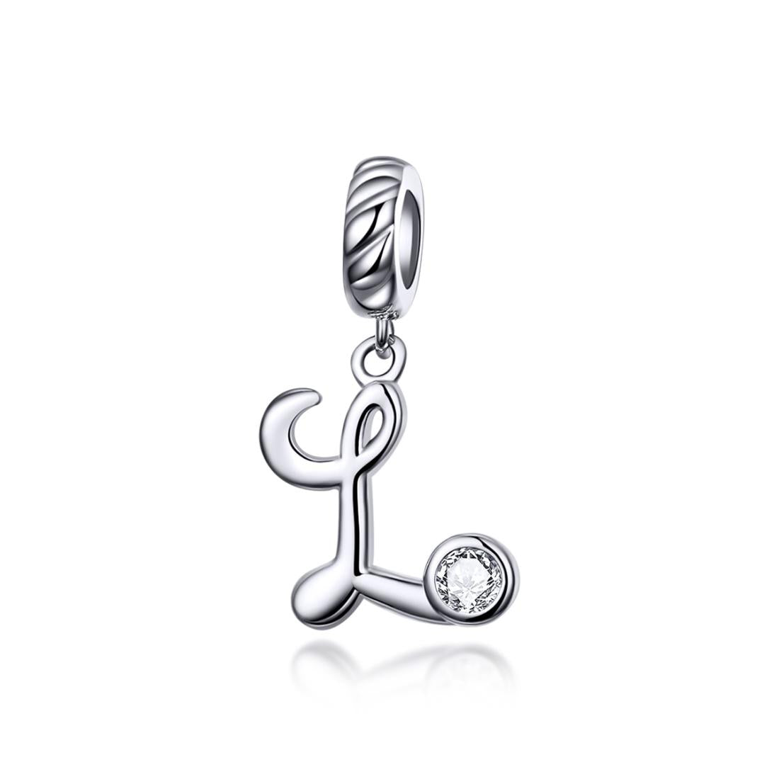 925 Sterling Silver Letter Pendant For Diy Bracelet Or Necklace Style Charms & Pendants