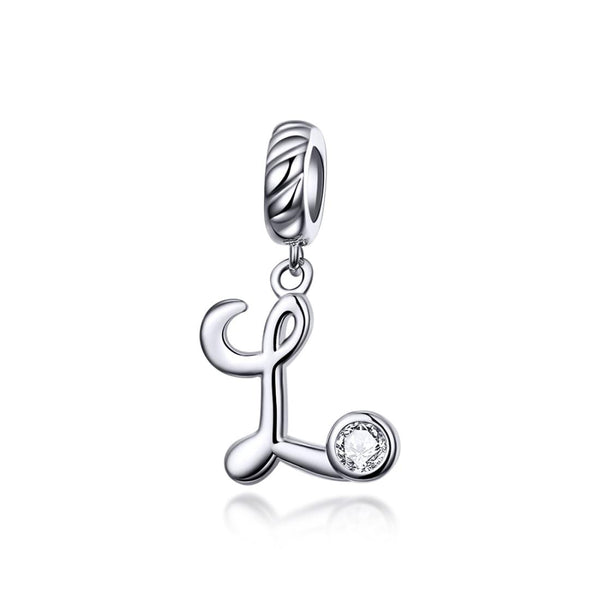 925 Sterling Silver Letter Pendant For Diy Bracelet Or Necklace Style Charms & Pendants