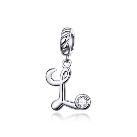 925 Sterling Silver Letter Pendant For Diy Bracelet Or Necklace Style Charms & Pendants