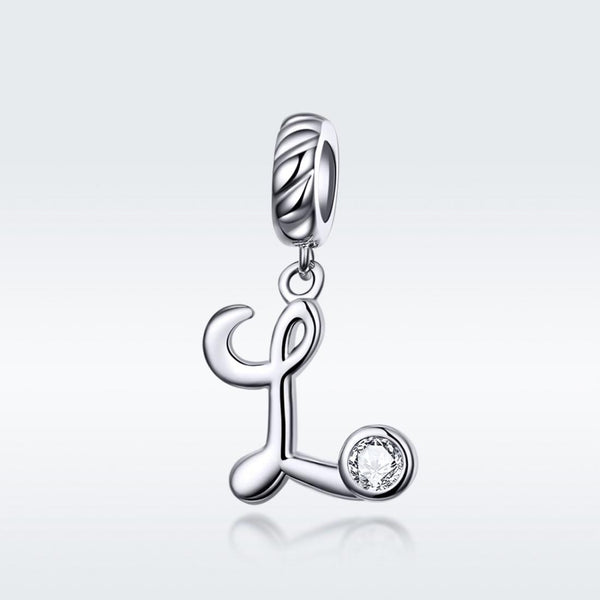 925 Sterling Silver Letter Pendant For Diy Bracelet Or Necklace Style Charms & Pendants