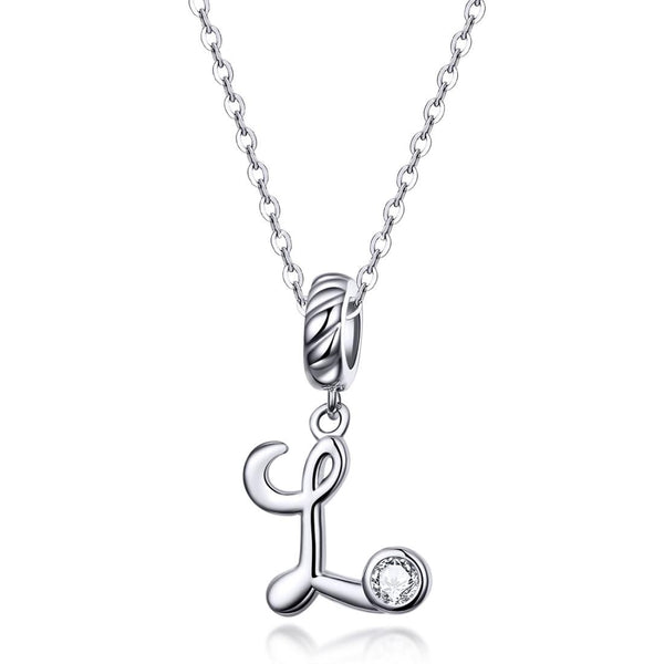 925 Sterling Silver Letter Pendant For Diy Bracelet Or Necklace Style Charms & Pendants