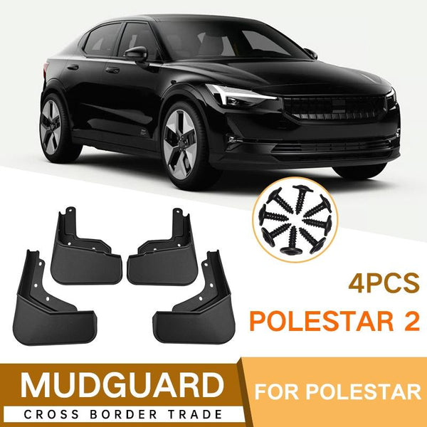 For Polestar 2 4Pcs / Set Car Auto Soft Plastic Splash Flaps Fender Guard Fenders & Mud Guards
