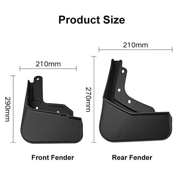 For Polestar 2 4Pcs / Set Car Auto Soft Plastic Splash Flaps Fender Guard Fenders & Mud Guards