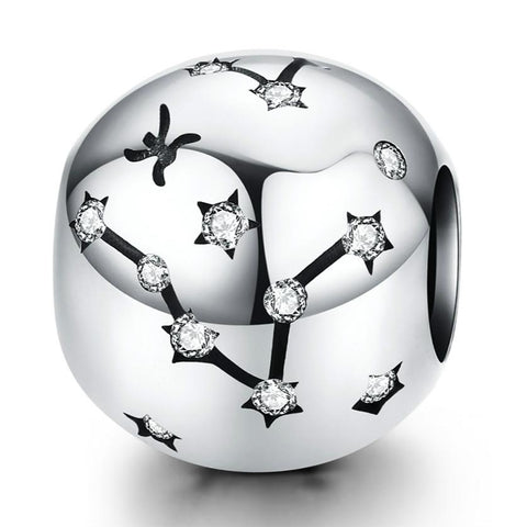 925 Sterling Silver Diy Zodiac Bracelet Beads Constellation Accessory Pisces Style Charms & Pendants