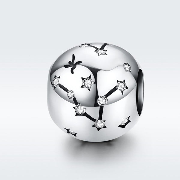 925 Sterling Silver Diy Zodiac Bracelet Beads Constellation Accessory Pisces Style Charms & Pendants