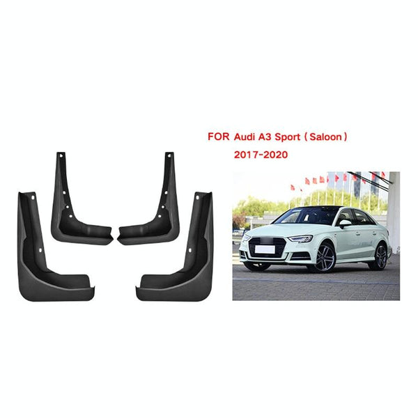 For Audi A3 Sedan Sport 2017 2020 4Pcs / Set Car Auto Soft Plastic Splash Flaps Fender Guard Fenders & Mud Guards