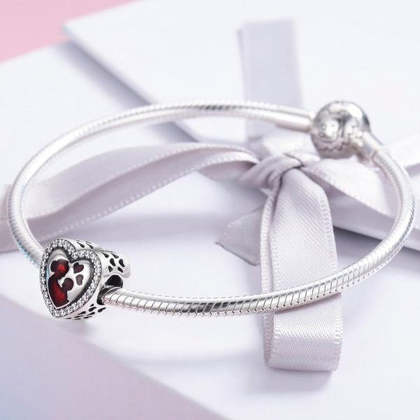 925 Sterling Silver Mother's Love Bead Bracelet Accessory Charms & Pendants