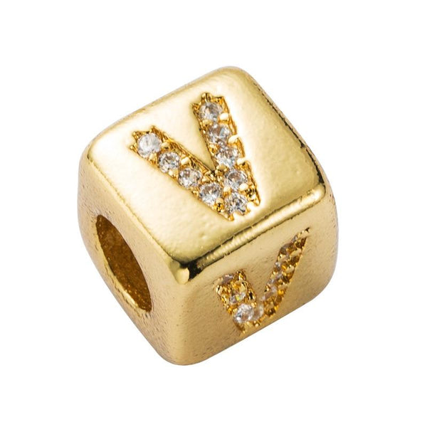 Brass Micro Inlaid Couple Red String Bracelet English Letter Beads Diy Jewelry Style V Bracelets