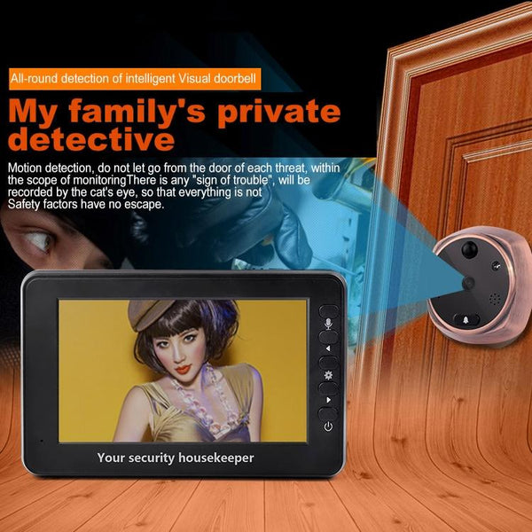 Smart Doorbell With 4.3 Display 3.0Mp Camera Motion Detection Night Vision & Tf Card Support 32Gb Max Smart Doorbells