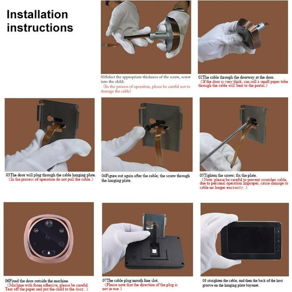 Smart Doorbell With 4.3 Display 3.0Mp Camera Motion Detection Night Vision & Tf Card Support 32Gb Max Smart Doorbells