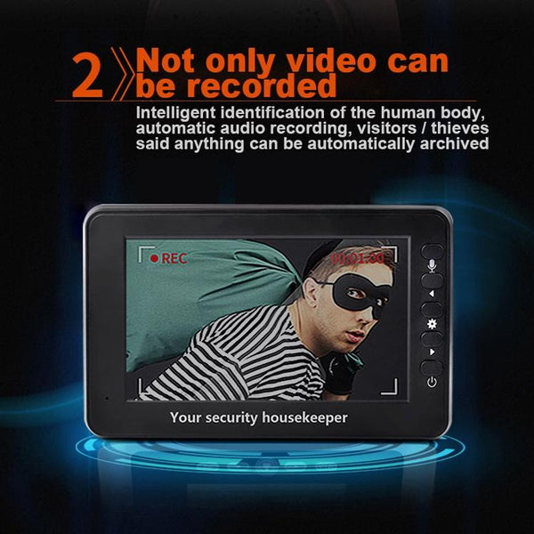 Smart Doorbell With 4.3 Display 3.0Mp Camera Motion Detection Night Vision & Tf Card Support 32Gb Max Smart Doorbells