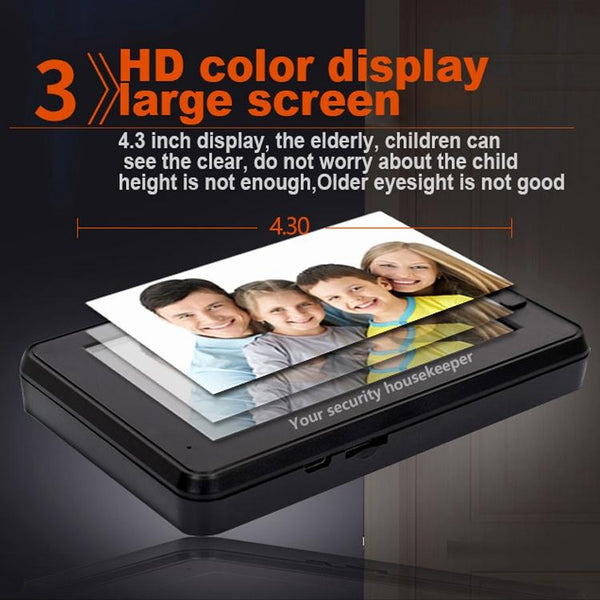 Smart Doorbell With 4.3 Display 3.0Mp Camera Motion Detection Night Vision & Tf Card Support 32Gb Max Smart Doorbells